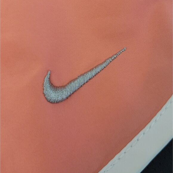 Nike Dri-Fit Women's Size M Salmon Black White Lined Drawstring‎ Running Shorts - Picture 5 of 10